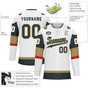 Maillot de hockey sur glace personnalisé 100% polyester imprimé par sublimation, fabricant pakistanais, fournisseur OEM en gros, acheteurs américains, uniforme d'équipe - Product Image 4