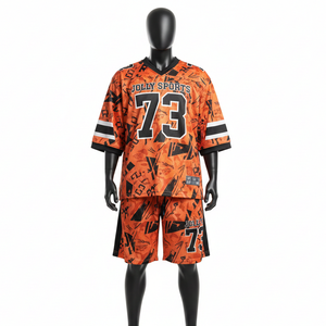 Ensemble short et maillot de football pour homme, haute qualité, polyester mesh, anti-transpiration, style panneau orange, logo personnalisé. - Product Image 6