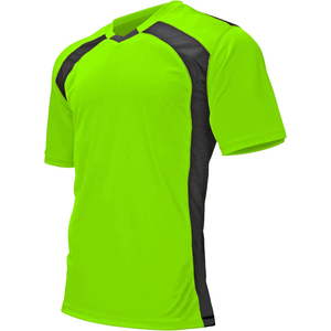 Camiseta Deportiva Verde Lima para Hombre, Manga Corta, Cuello en V, Tejido de Poliéster de Secado Rápido, Corte Regular, Color Sólido, Diseño Liso - Product Image 2