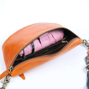 Bolso de Cuero Auténtico para Mujer, Bolso Bandolera con Correa de Hombro con Diseño, Impermeable y Duradero - Product Image 2