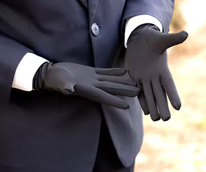 Black Cotton <b>Gloves</b> for Men Elegant Formal Dress <b>Gloves</b> Unisex <b>Gloves</b> for Men - Product Image 6