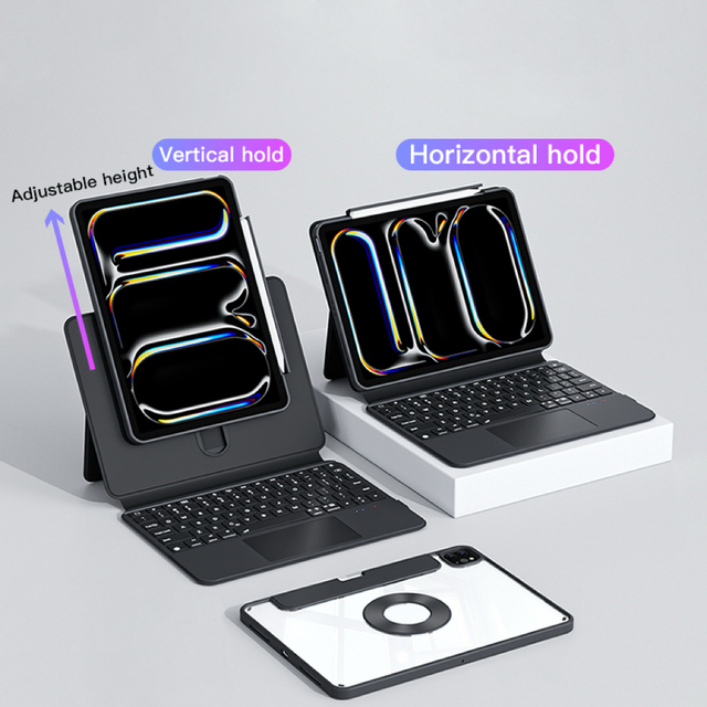 For Magic Keyboard for iPad Pro 11 & Air 4 New Wireless Full Size TPU RGB Backlit Touchpad Keyboard Case with Magnetic Stand