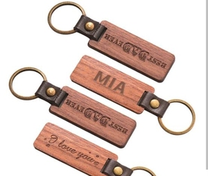 Wholesale Wooden Rectangle Keychain Blank for Sublimation Engraving Printing <b>Custom</b> Logo Wood <b>Key</b> <b>Ring</b> Promotional Giveaway Busi - Product Image 2