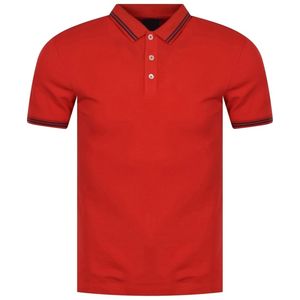 Camiseta Polo Personalizada para Hombre, Color Rojo, Transpirable, Manga Corta, Color Sólido, Tejido de Punto, Estilo Casual - Product Image 3