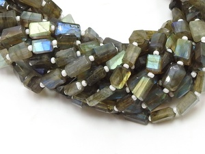 Pierre naturelle de labradorite, pépites roulées à facettes coupées à plusieurs niveaux, multi-reflets, 15 pouces, environ 6-10 mm de long, fournitures pour grossistes - Product Image 4