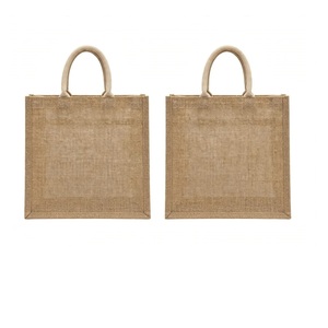 Eco Friendly Jute Shopping Bag With Reinforced Strong Handles, Large Carrying Capacity And Reusable Available For Sale - Product Image 6