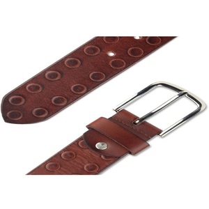Cinturón Casual de Cuero Genuino Marrón para Hombre, a la Moda, para Jeans, Hecho a Medida, Cinturones y Accesorios de Diseño Masculino - Product Image 3
