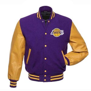 High Street Men's Vintage Style <b>Baseball</b> <b>Bomber</b> <b>Jacket</b> Breathable Plus Size Winter Coat College Letterman Lettering Cow Skin - Product Image 2