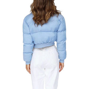 OEM Winter Streetwear High Quality <b>Cropped</b> <b>Puffer</b> <b>Jacket</b> Custom Print Pattern Windproof <b>Puffer</b> <b>Jacket</b> <b>Women</b> Warm Down <b>Jacket</b> - Product Image 6