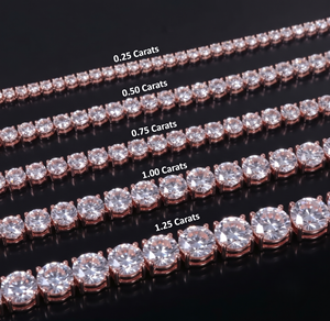 Collier tennis en diamant rond brillant de 0,75 carat, cultivé en laboratoire, certifié IGI, unisexe, or 10 carats, bijoux de luxe à prix de gros - Product Image 2