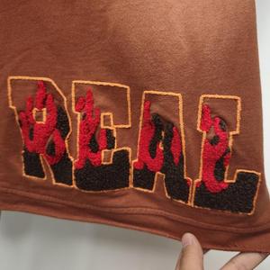 T-shirt Homme Oversize à Manches Courtes Col Rond Style Urbain en Coton Jersey Imprimé Lettres Marron - Product Image 5