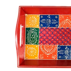 <b>Tea</b> Snacks Serving Platter Decorative Handcrafted <b>Tray</b> for Home Dining Table Kitchen Decor Wedding Houseware - Product Image 2