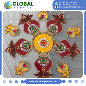 Rangoli Acrílico Pre-fabricado en Oferta, con Múltiples Diseños, Material Duradero, Certificado por MSME, Decoración para el Festival Diwali, Reutilizable - Product Image 4