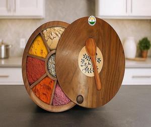 Premium Quality Wood Eco-Friendly Spice Nut <b>Grinder</b> Scratch Resistant Dust Resistant Dishwasher Safe Kitchen Storage <b>Herb</b> Spice - Product Image 5