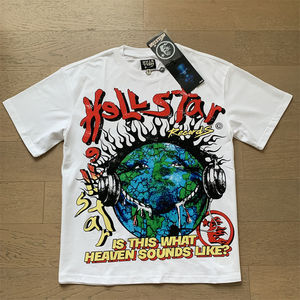 Camiseta de Hombre de Verano con Estampado Vintage de Estrella Infernal, 100% Algodón, Manga Corta, Estilo Casual, Venta al por Mayor OEM, Mercancía Disponible - Product Image 4