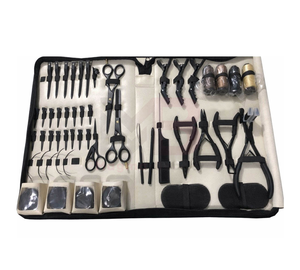MAGMA BEAUTY Kit d'outils professionnels en métal pour extensions capillaires à micro-anneaux, couleur unie unique, design personnalisé, logo sur mesure, usage commercial - Product Image 1