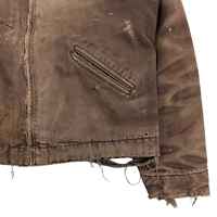 Veste en toile vintage délavée pour homme, style streetwear personnalisé, fermeture éclair, veste de travail en toile épaisse, vestes en jean pour homme