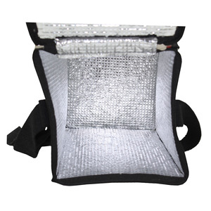 Sac isotherme de voyage en toile noire teinte de 12 oz, de haute qualité, écologique, grande capacité, avec doublure isolante pour le déjeuner - Product Image 5
