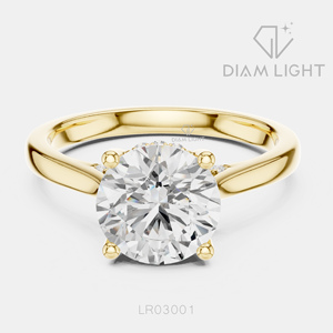 แหวนเพชรทรงกลม 2.00 กะรัต เพาะเลี้ยงในห้องปฏิบัติการ รับรองโดย IGI ทองคำขาว 14K สี F+ ความสะอาด VS+ แหวนหมั้น/แหวนครบรอบ ของขวัญ - Product Image 5