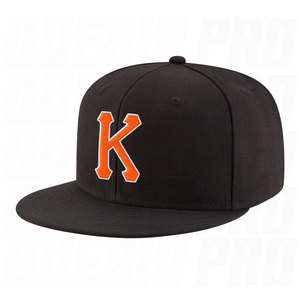 Casquette Snapback Ajustable Noire Orange Blanche Brodée Personnalisée avec Logo Brodé de Qualité Supérieure et Visière Plate - Product Image 2