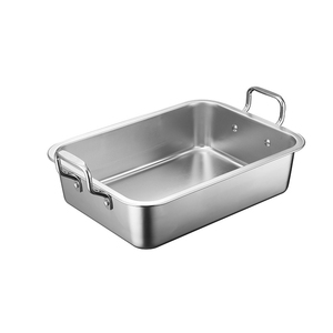Premium Stainless Steel Roasting <b>Pan</b> For Healthy Delicious Family Cooking With Spacious Interior Comfortable - Product Image 2