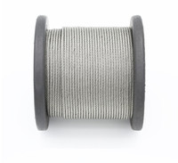 316 Edelstahl-Drahtseil 1/8" 3/16" 1/4" 1x19 7x7 7x19 AISI-Standard 1370-2160MPA Zugfestigkeit Kaltgeformt
