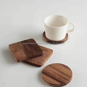 Vente en gros de sous-verres en bois d'acacia personnalisés OEM en liège d'acacia sous-verres en bois de noyer - Product Image 2
