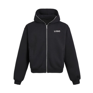 Zip <b>White</b> Tech Fleece Custom Unisex <b>Oversized</b> Crop <b>Hoodie</b> 420Gsm Heavyweight for Embroidered Vendors Manufacturer OEM - Product Image 3