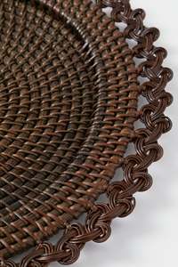 Woven Wicker Rattan Placemat <b>Round</b> <b>Table</b> <b>Mat</b> Decorative Dining Placemat Rustic <b>Table</b> Setting Accent Ideal For Home Dining Decor - Product Image 3