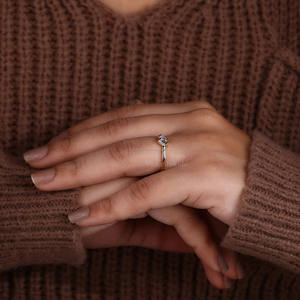 Bague en diamant Baguette en or 10k/14k/18k Bague en diamant en argent 925 Bague minimaliste en platine pour femme Bague de fiançailles en pierre 2 - Product Image 6