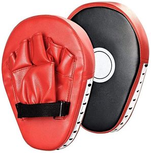 High Quality White Black Curved Boxing Mitts PU Leather Punch Gloves Lightweight Breathable Training <b>Pads</b> for Gym Adults - Product Image 5