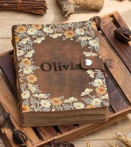 Personalized Leather Journal Lined Paper <b>Christmas</b> Gift Leather Travel <b>Notebook</b> Corporate Gifts Engraved Journal Employee Gift - Product Image 5