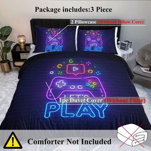 Parure de lit Queen Size pour manette de jeu vidéo, housse de couette pour garçons, avec 2 taies d'oreiller, literie pour les passionnés de jeux vidéo - Product Image 6