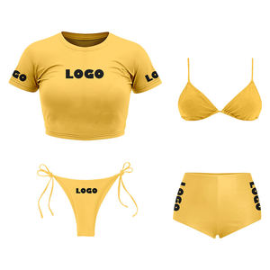 Womens <b>Bikini</b> <b>Set</b> Two Piece Swimwear Beach Pool Adjustable Summer Vacation Fashion Comfortable Fit Cotton/Polyester Breathable - Product Image 4