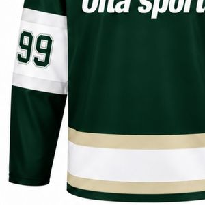 Maillot de hockey sur glace vert pour hommes, manches longues, polyester, uniforme sportif, entraînement de performance, vêtements d'équipe, vêtements de sport - Product Image 5