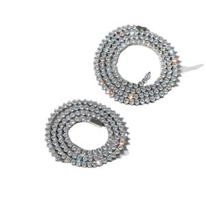 Collar de tenis de moissanita de corte redondo de moda, collar de cadena de moissanita de Hip Hop, joyería Unisex, cadena de lujo brillante - Product Image 1