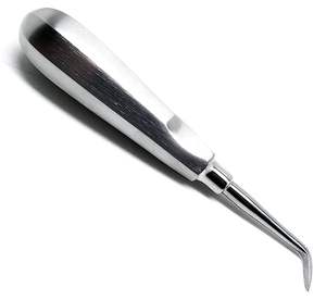 เครื่องมือถอนรากฟันคุณภาพสูง ทำจากสแตนเลสสตีล แบบตรงและแบบโค้ง สำหรับการถอนฟัน อุปกรณ์สำหรับห้องปฏิบัติการทันตกรรม - Product Image 1