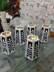Brûleur à Bakhoor de Luxe Fait Main avec Incrustation de Nacre – Mubkhar Arabe en Bois Premium pour Oud, Encens et Décoration d'Intérieur - Product Image 1