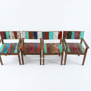 Handcrafted Rustic Sofa Knockdown Reclaimed Boat Wood Eco-Friendly Original Color Indoor Outdoor Apartment Entry Hotel Villa - Product Image 4