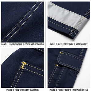 Pantalones Cortos de Trabajo de Seguridad para Hombre, Pantalones Cortos de Trabajo con Cinta Reflectante, Pantalones Cortos de Construcción de Alta Visibilidad - Product Image 6