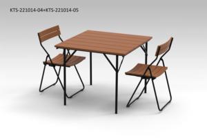 Chaise de jardin pliante d'extérieur avec structure métallique, assise à lattes, écologique, durable, imperméable, facile à déplacer, portable, pour patio et salon de jardin - Product Image 4