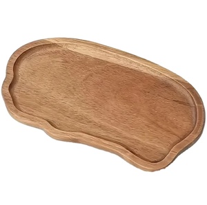 Hot selling irregular minimal organic wooden serving <b>tray</b> light wood platter modern decorative <b>tray</b> for coffee tea <b>snacks</b> table - Product Image 1