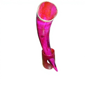 Promotional Logo Vintage Design Double Wall Beer Drinking Horn Pink Red Green Eco Friendly Gift Home Use - Product Image 6