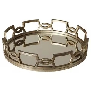 Bandeja de Metal para Centro de Mesa, Bandeja de Acero Inoxidable para Servir Postres, Plato para Exhibir Dulces, Decoración de Mesa - Product Image 2