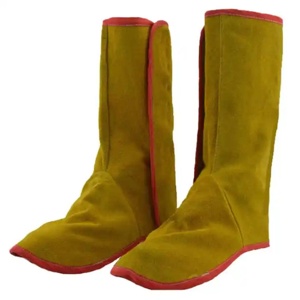 Guêtres de soudeur en cuir industriel, en croûte de cuir de vachette, protections de jambes pour le soudage, protection des pieds - Product Image 6