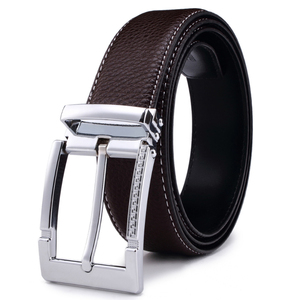 Ceinture en cuir véritable de vachette pour homme, légère, respirante, écologique, avec crochets en acier de haute qualité, vente en gros, boucle automatique en alliage - Product Image 1
