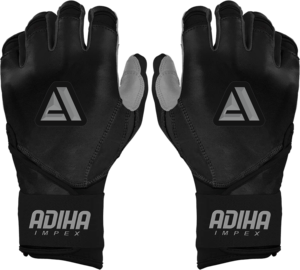 Adiha Impex Leather Batting Gloves Customizable Colors & Sizes <b>Hook</b> and Loop Closure Unisex Adult Durable Wrist Support - Product Image 1