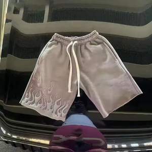 Shorts de Verano de Algodón para Mujer al por Mayor, con Estampado Abullonado, Logotipo 3D Personalizado, Patrón Ácido Vintage Desgastado, Bolsillos de Forro Polar - Product Image 4