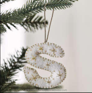 Décoration Suspendue Unisexe Tendance Faite à la Main Brodé Perlé en Tissu pour Arbre de Noël, Thème Chrétien Festif et Saisonnier - Product Image 5