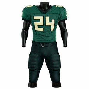 Uniformes de football américain d'été personnalisables de haute qualité, manches courtes, respirants, séchage rapide, évacuation de l'humidité, 100% polyester - Product Image 1